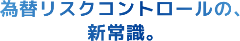 為替リスクコントロールの ソリューションを提供します