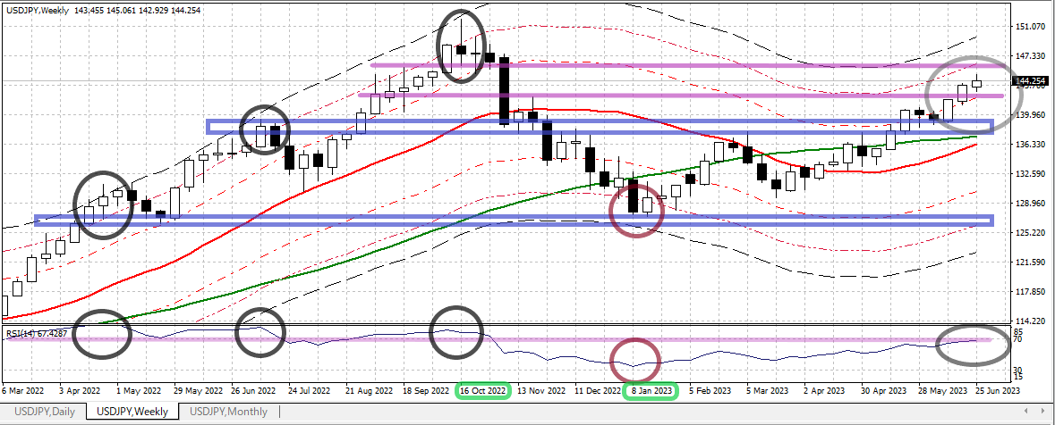 USDJPY W 20230630