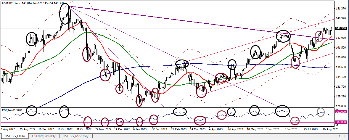 USDJPY D 20230825