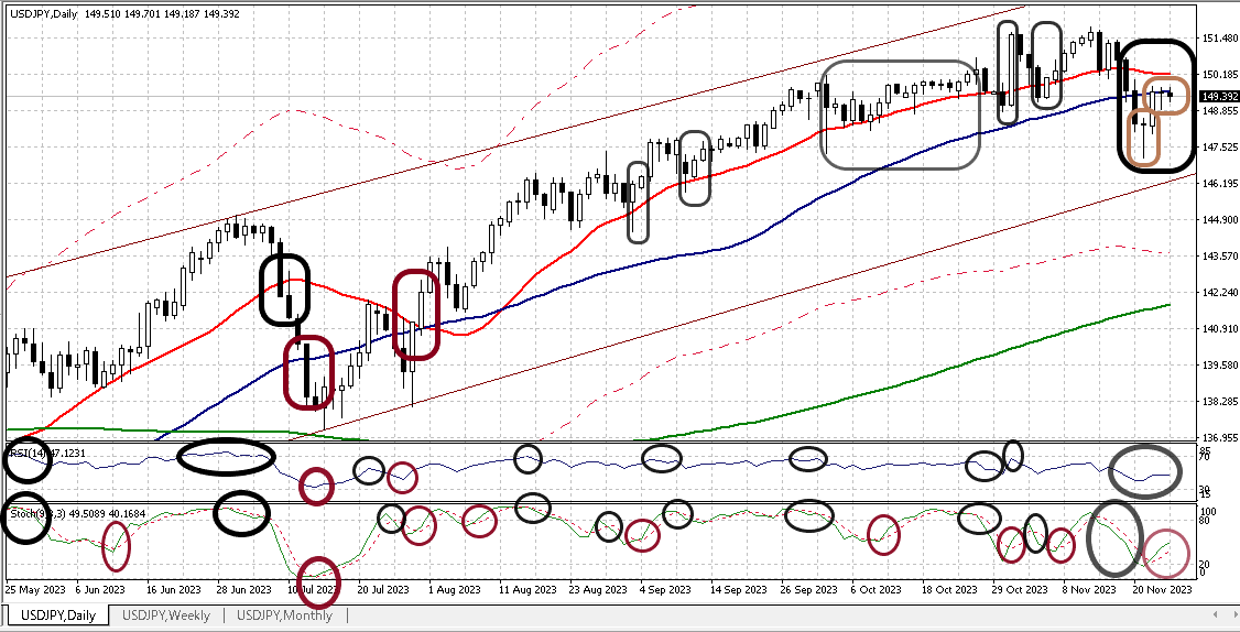 USDJPY D 20231124